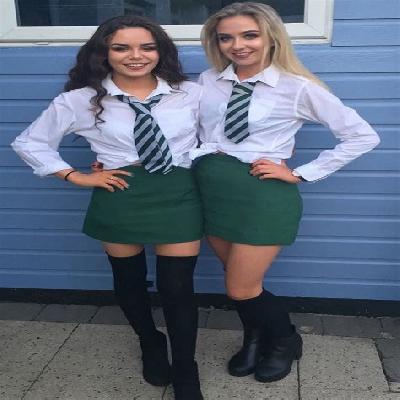 Girl Half Sleeve School Uniform