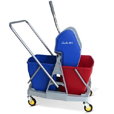 36L Double Bucket Wringer Trolley With Down Press Handle