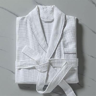 Bath Robe with Logo In Waffle Material
