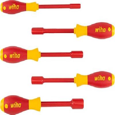 322K5 Wiha Soft Finish Electric Hex Nut Driver Set, 5 Pcs