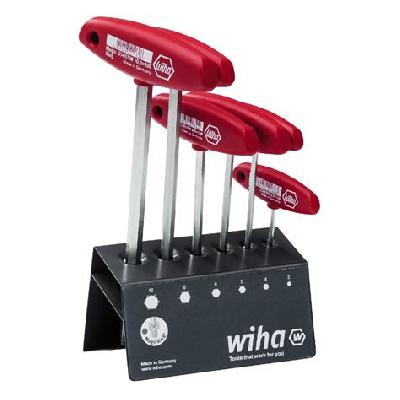 334VB Wiha Hex Driver Set With T-Handle, 7 Pcs