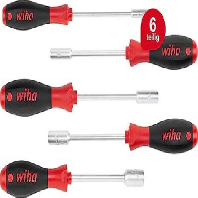 341K5 Wiha Soft Finish Hex Nut Driver Set, 5 Pcs