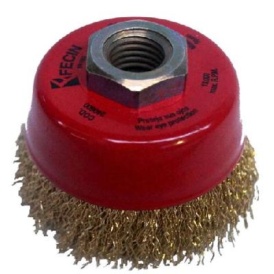 Brass Cup Brush 4 Inch X M14