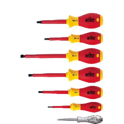 Wiha Soft Finish Electric Slotted Phillips Screwdriver Set