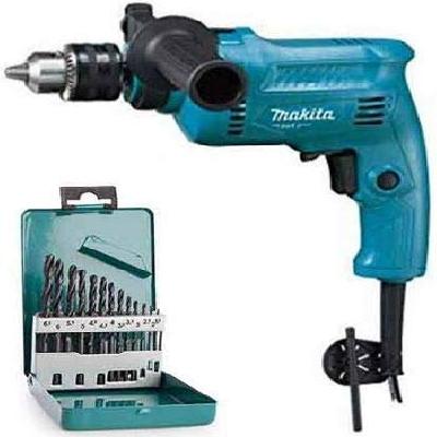 Makita 13mm 16mm Hammer Drill M0801BX2 With Drill Bit Set 13 Pcs