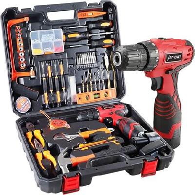 Tool Kit Set With Drill Machine