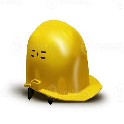 Yellow PVC Safety Helmet