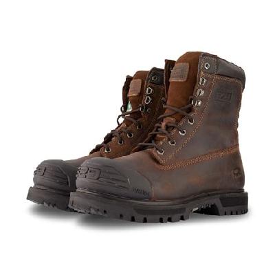 Brown Leather Safety Shoes with ISI Steel Toe