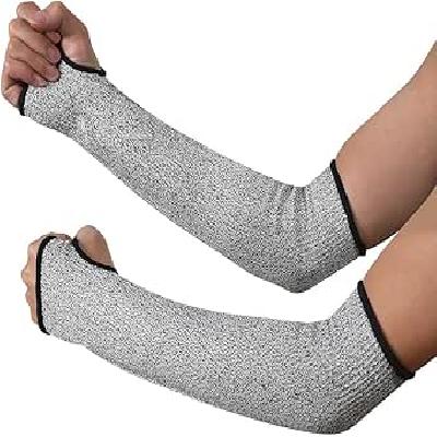 Cut Resistant Sleeves with Thumb Hole, Level 5 Protection