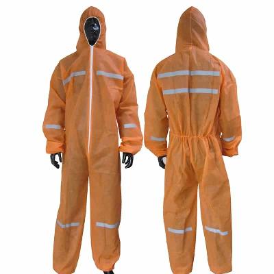 Protective Coveralls with Reflective Tapes