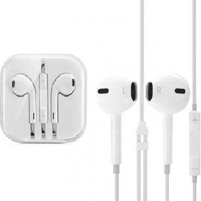 Apple EarPods with 3.5mm Headphone Plug (MNHF2ZM A) Wired Headset  (White, Wired in the ear)