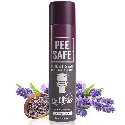 PEE SAFE TOILET SEAT SANITIZER SPRAY (LAVENDER) - 300 ML - WASHROOM PACK