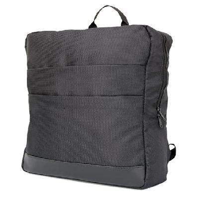 S06 Slimz Black Backpack With Double Front Pocket By Castillo Milano
