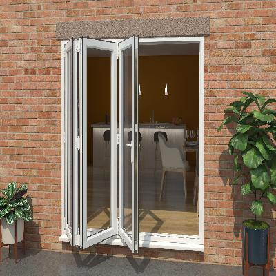 Three Track UPVC Opened Door