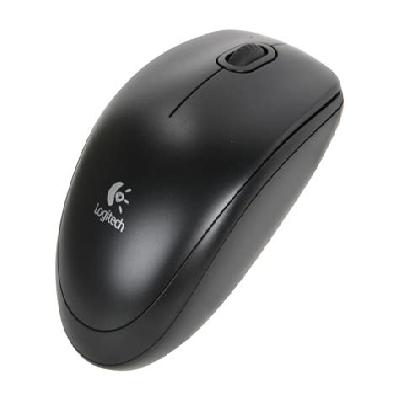 Black Wired Logitech Mouse