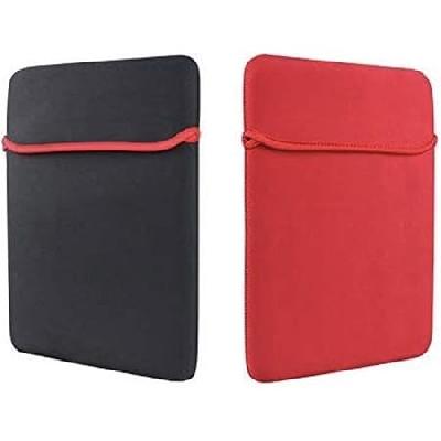 Reversible Soft Red and Black 15.6 inch Laptop Sleeve -Frndzmart