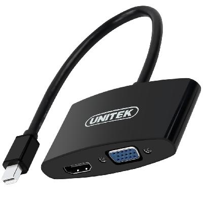 Mini Display Port to VGA HDMI Converter Unitek: Y-6328BK
