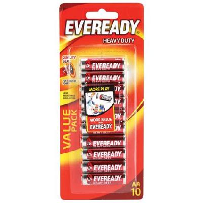 Eveready Alkaline Batteries - Red AA, 10 Battery Pack