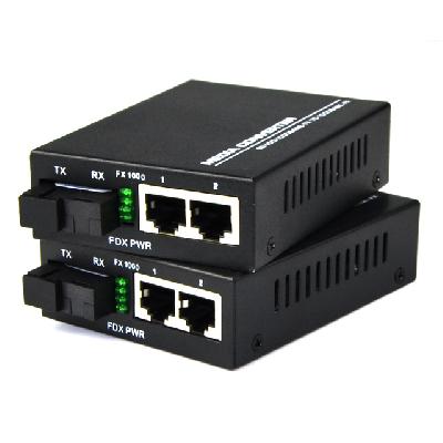 1000 M 6 Fiber 2 Ethernet Single Mode Single Fiber Transceiver Sc External Power Supply
