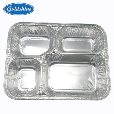 4 Compartment Aluminum Foil Plate