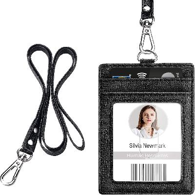 Leather Badge ID Card Holder