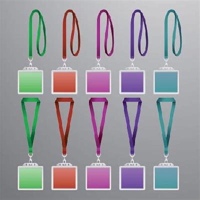 Rainbow Lanyard Vector Set