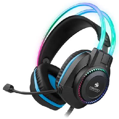 Zebronics Zeb-rush Premium Gaming Headphone With Rgb Lights And 40mm Neodymium Drivers(red