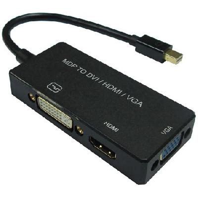 MINI DP TO DVI   HDMI   DP Combo Converter