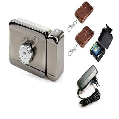 NAVKAR Motorized Electronic Door Lock Kit(Complete) for Main Gate, Metal Wooden Door