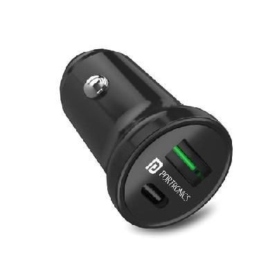 Portronics Car Power 2 - 3 USB Port With Ios Cable