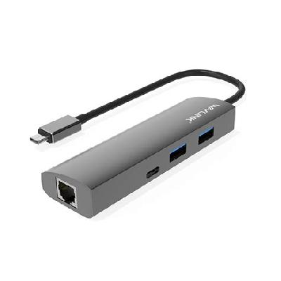 WINSTAR Superspeed USB-C 4-Port Hub with Gigabit Ethernet