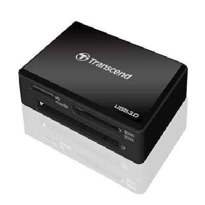Black Transcend 100 ORIGINAL COMPANY TS-RDF8K2 USB 3.1 Multi Card Reader