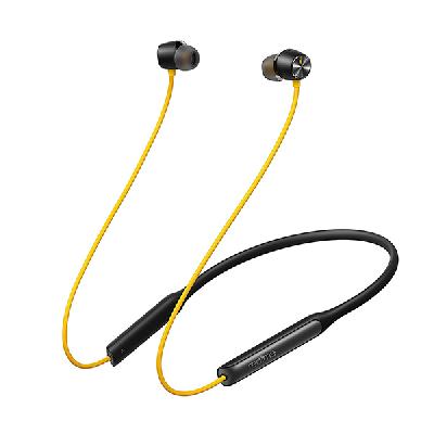 Realme 100 ORIGINAL COMPANY Buds Wireless Neckband Bluetooth Headphones With Mic (yellow)