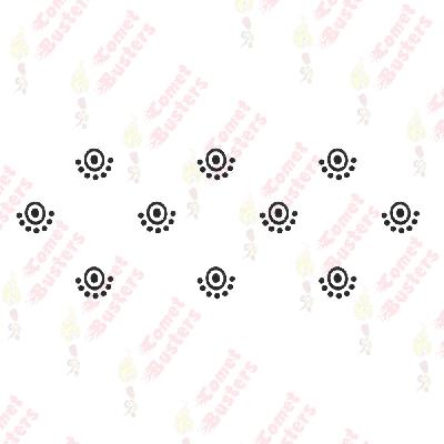 Comet Busters Basic Black Oval Bindis (8mm)