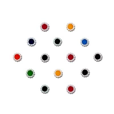 Comet Busters Basic Dailywear Multicolor Velvet Round Bindis (3mm) (BIN935)