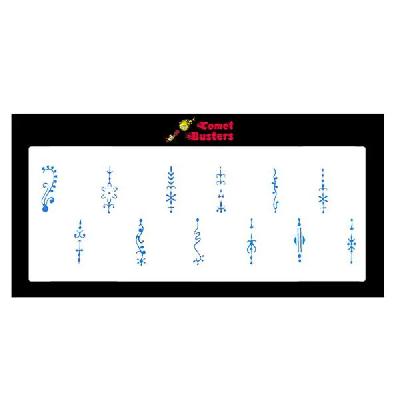 Comet Busters Beautiful Blue And Black Round Bindi (bin205)