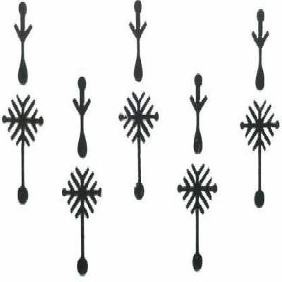 Comet Busters Black Designer Bindis (BIN051)