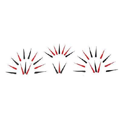 Comet Busters Black Oval Velvet Bindis With Stone (5 mm) (BIN1403)