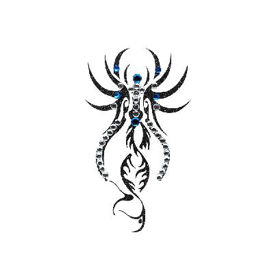 Comet Busters Black Spider Temporary Body Tattoo Skin Jewellery (BIN114)