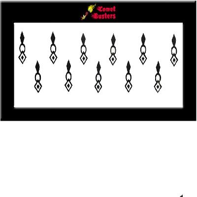 Comet Busters Black Traditional Bindis (bin070)