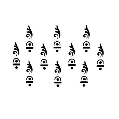 Comet Busters Black Traditional Bindis (bin146)
