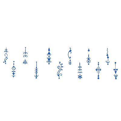 Comet Busters Blue Designer Party Wear Bindi