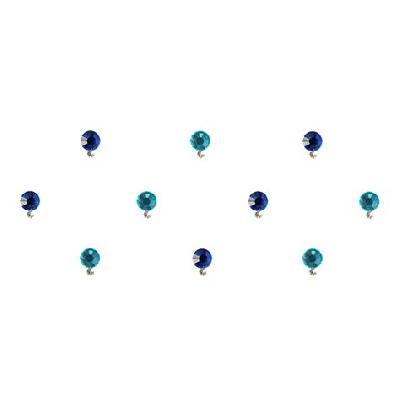 Comet Busters Dark Blue Swarovski Crystal Bindis With Diamond (BIN479)