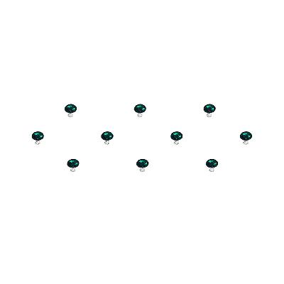 Comet Busters Diamond Collection Small Stone Dark Green Bindi (BIN125)