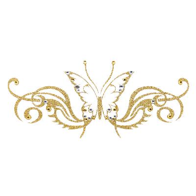 Comet Busters Glitter Black Temporary Tattoo Body Jewelry (BJ213)