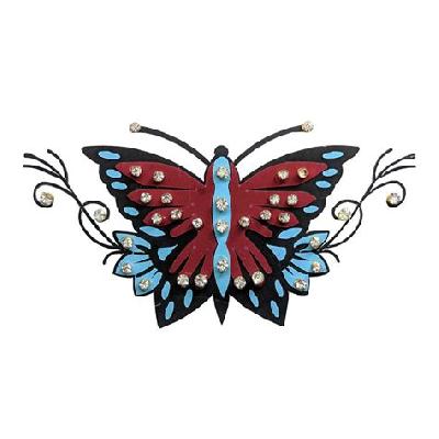 Comet Busters Glitter Butterfly Silver Temporary Tattoo Body Jewels (BJ233)