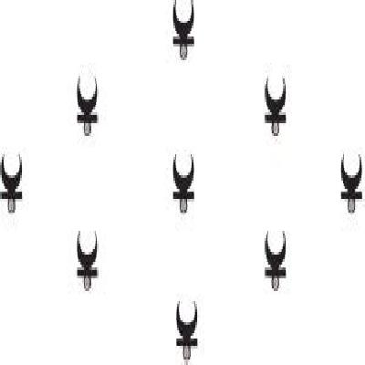 Comet Busters Half Moon Shaped Black Bindis (BIN912)