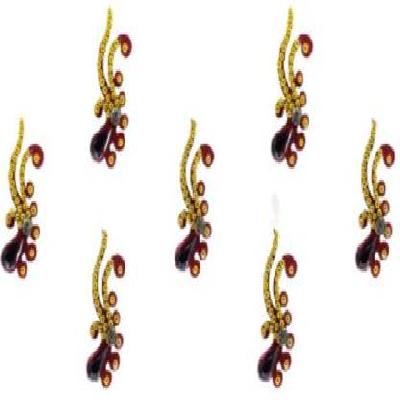 Comet Busters Long Line Maroon Bindis (8 mm) (BIN944)