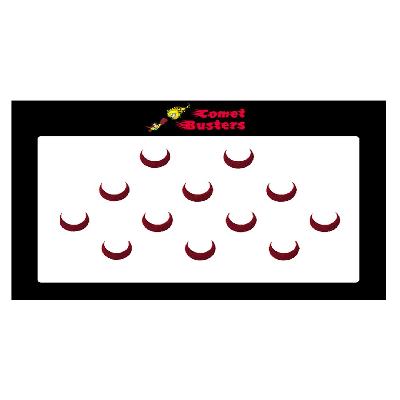 Comet Busters Maroon, Black, Red and Green Moon Bindis (8mm) (BIN980)