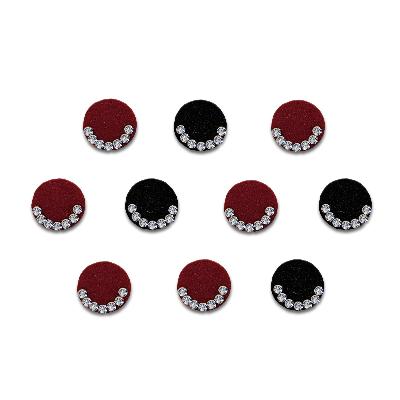 Comet Busters Maroon Round Bindis With Black Border (4.5mm) (BIN989)
